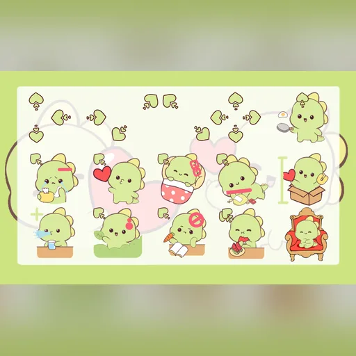 Baby Dino cursor set preview