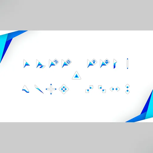 Blue Triangles cursor set preview