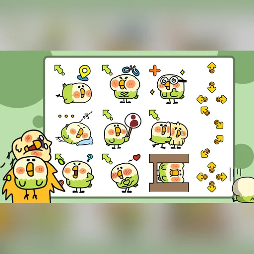Chubby Birdie cursor set preview