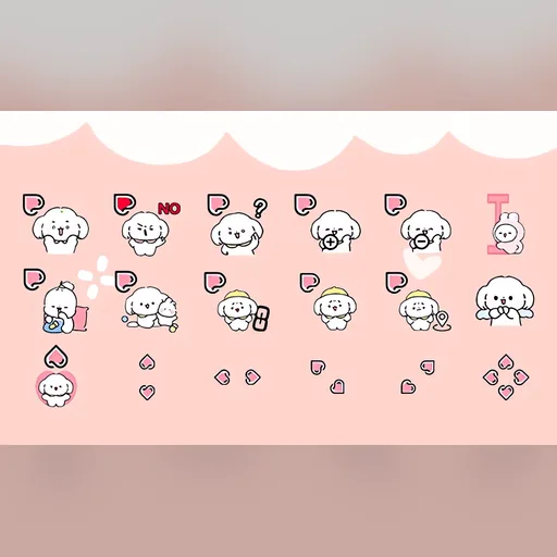 Cotton Puppy cursor set preview