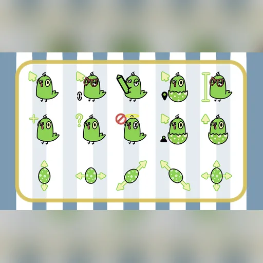 Green Chick cursor set preview