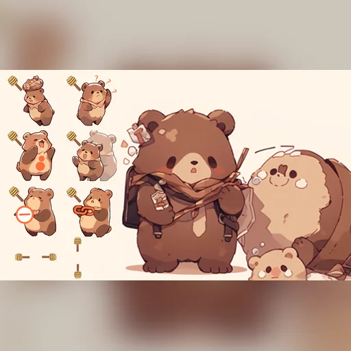 Honey Bear cursor set preview