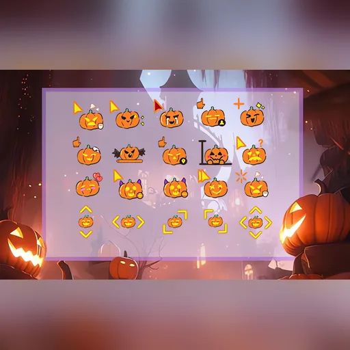 Jack-o'-Lantern cursor set preview