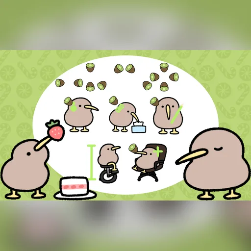 Kiwi Birds cursor set preview