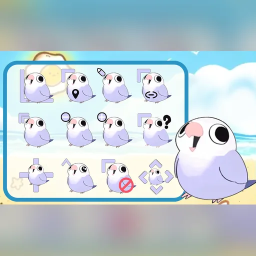 Lilac Budgie cursor set preview