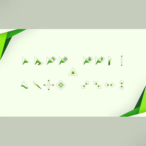Lime Triangles cursor set preview