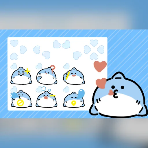 Little Blue Shark cursor set preview