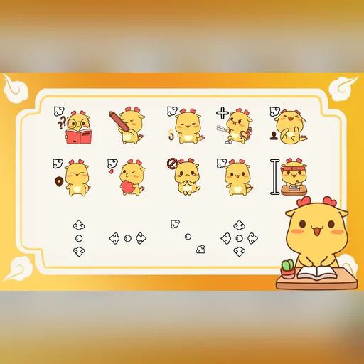 Little Golden Dragon cursor set preview