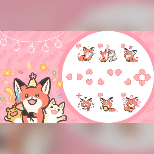 Little Red Fox cursor set preview