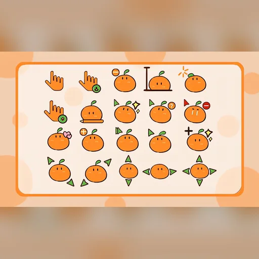 Little Tangerine cursor set preview