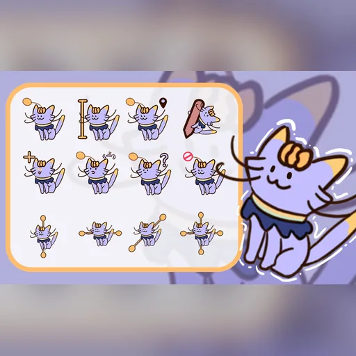 Magic Cat cursor set preview