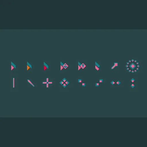 Mint & Pink cursor set preview