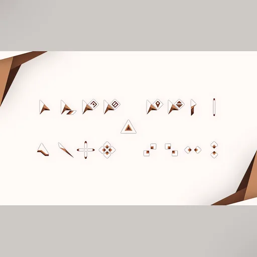 Mocha Triangles cursor set preview