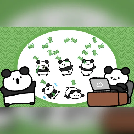 Panda Doodles cursor set preview