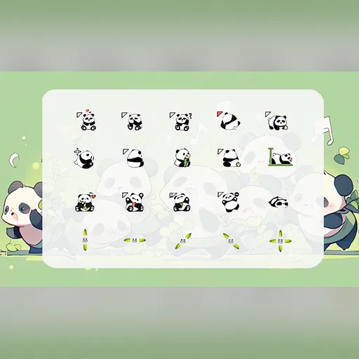 Panda Pals cursor set preview
