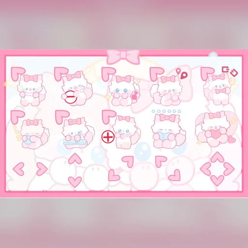 Pink Bow Kitty cursor set preview