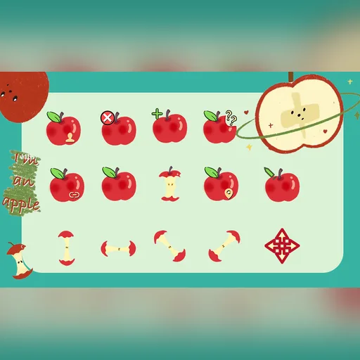 Red Apple cursor set preview