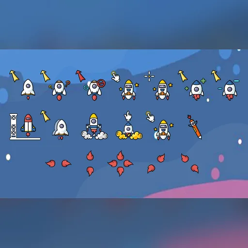 Rocket cursor set preview