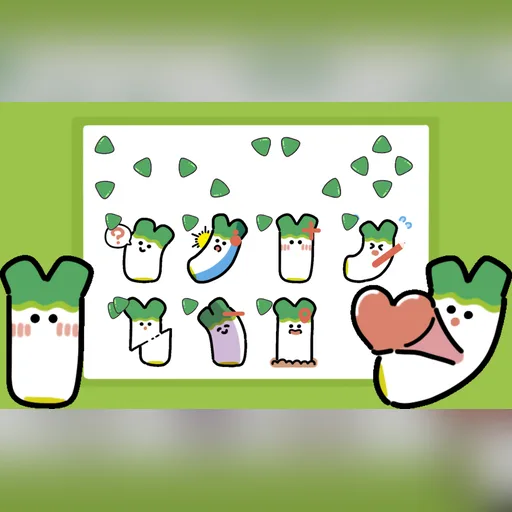 Silly Scallion cursor set preview