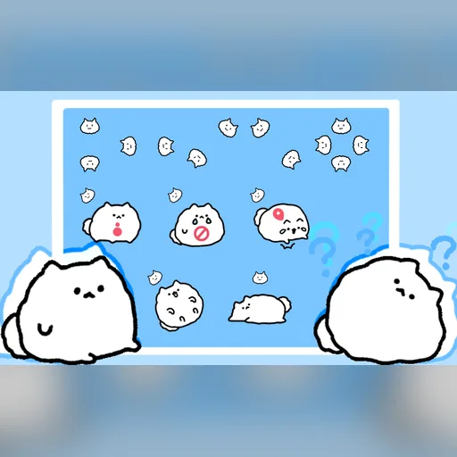 Snowball Cat cursor set preview