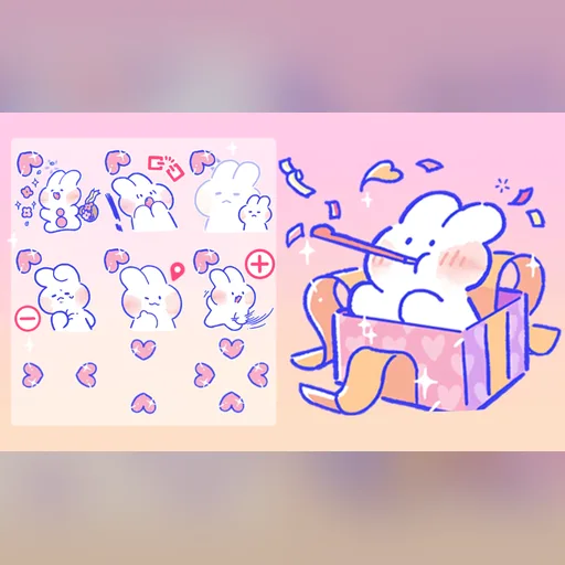 Soft Bunny cursor set preview