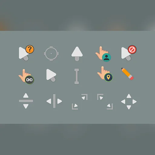 Soft Gray cursor set preview