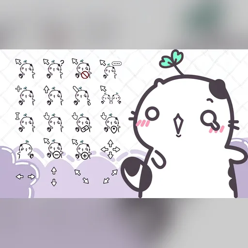 Startled Cat cursor set preview