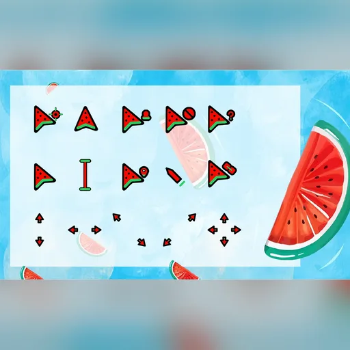 Watermelon Slice cursor set preview